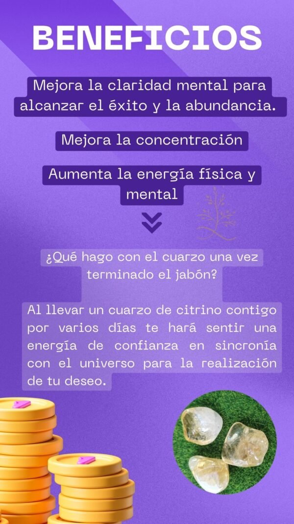 Jabón de Citrino - Prosperidad, éxito y riqueza.