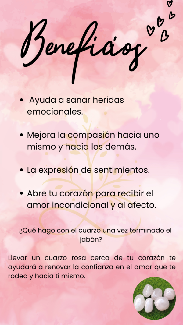 Jabón de Cuarzo Rosa - Amor incondicional