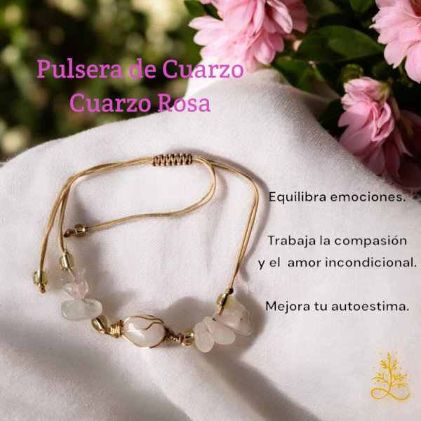 Pulsera de Cuarzo Rosa